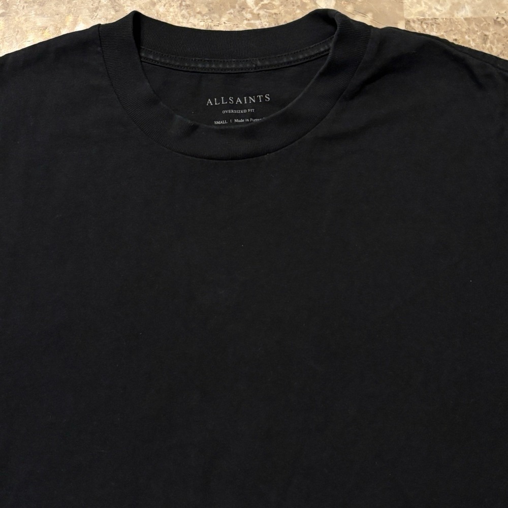 All Saints Shirt Mens Small Oversized Fit Black Musica Short Sleeve Essentials